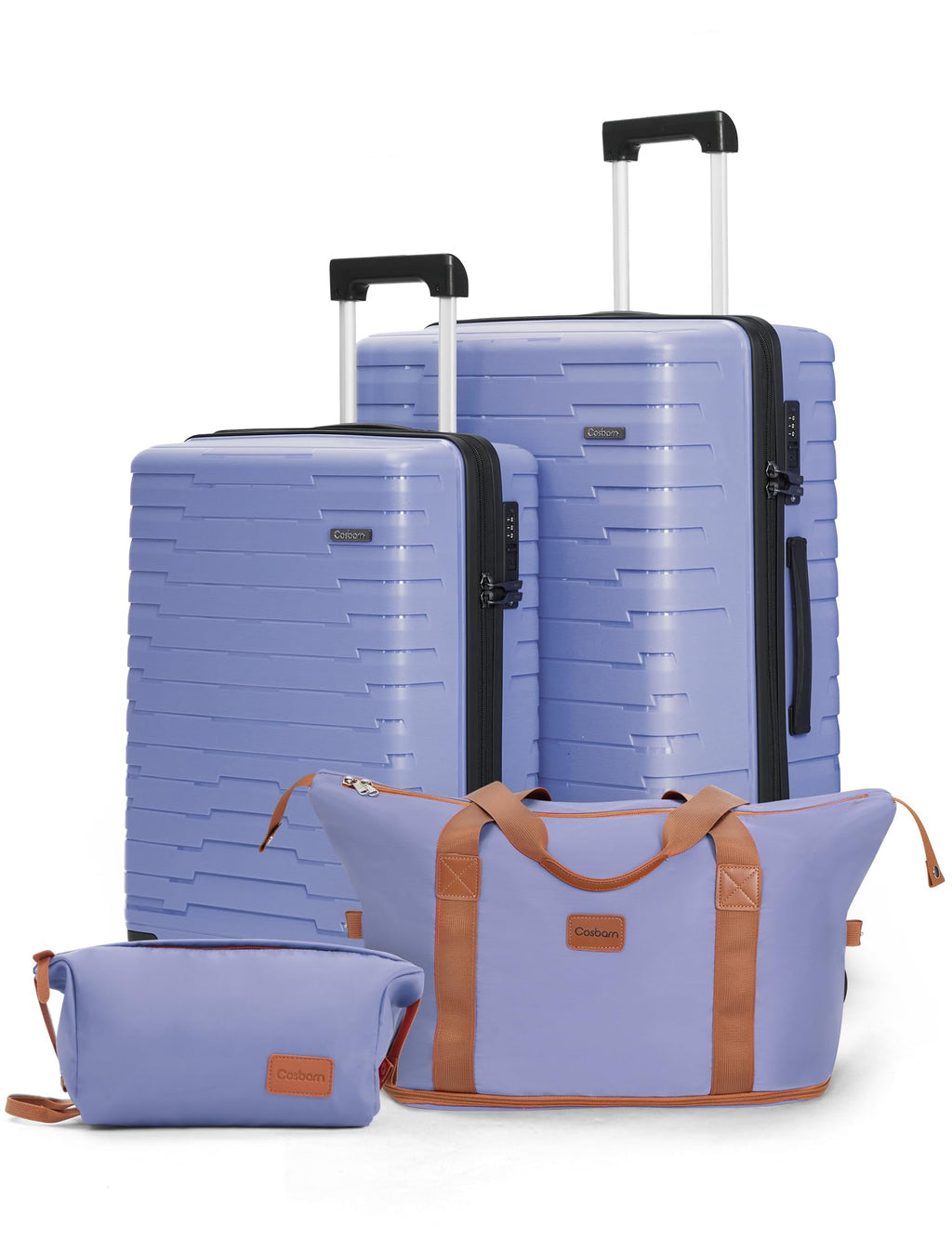 Cosbarn 4-Piece Hard Shell Luggage Set with Spinner Wheels